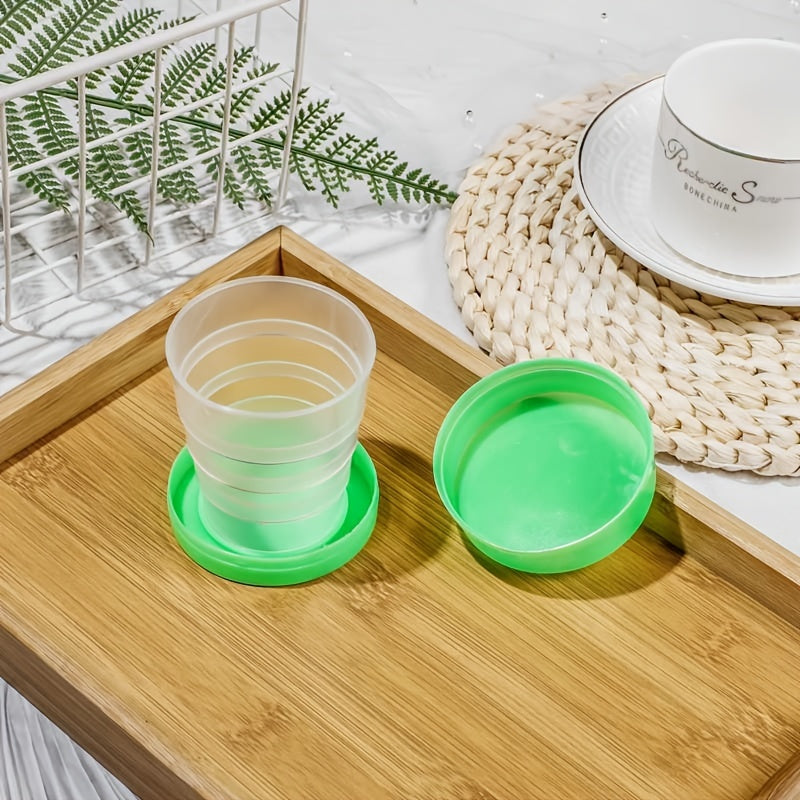 Portable Folding Cup Transparent Plastic Water Cup Mini Travel Mug