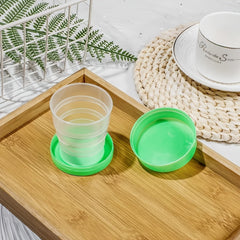 Portable Folding Cup Transparent Plastic Water Cup Mini Travel Mug