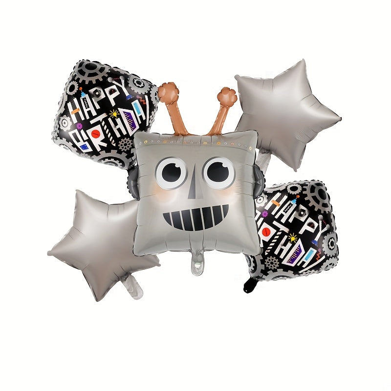5pcs Robot Balloons Birthday Party Decoration Balloons