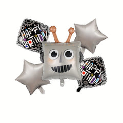 5pcs Robot Balloons Birthday Party Decoration Balloons