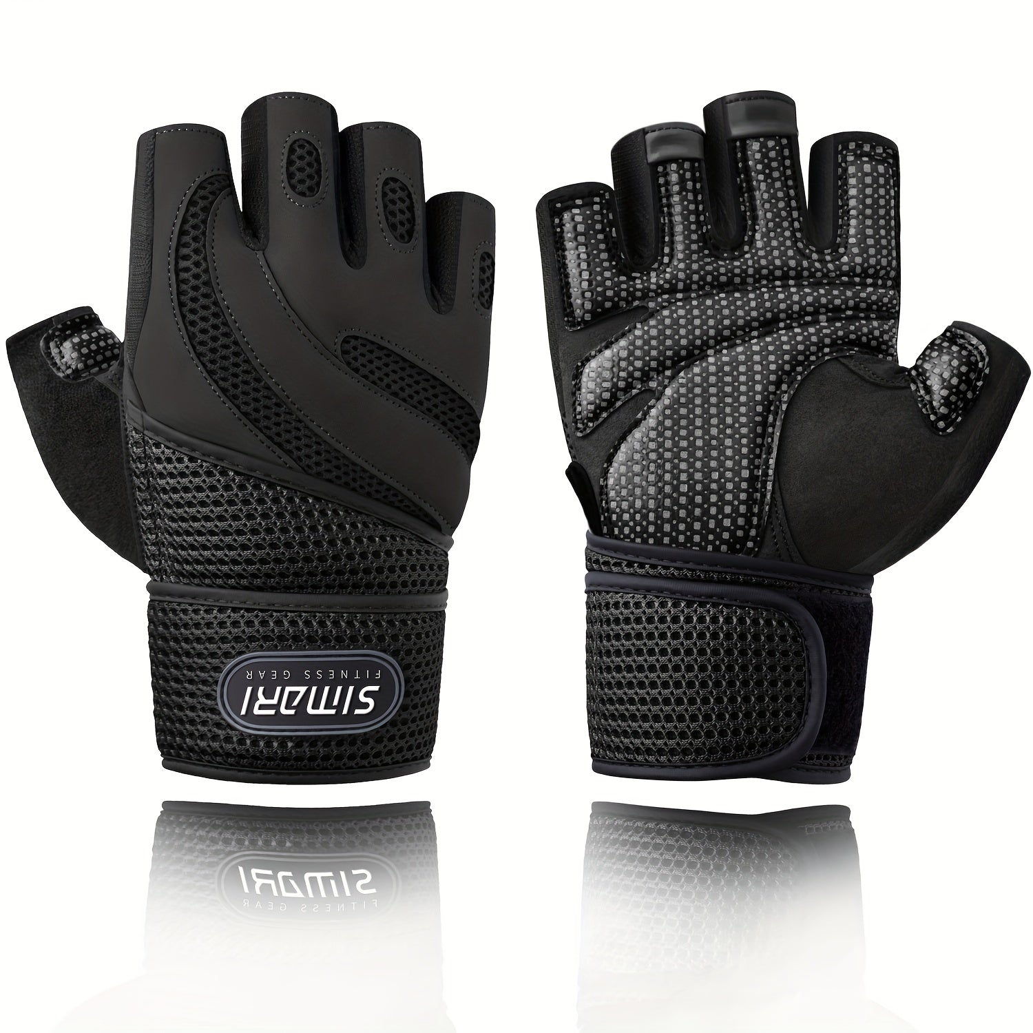 Workout Gloves With Wrist Wrap Non-slip Fitness Gloves for Weightlifting Gym