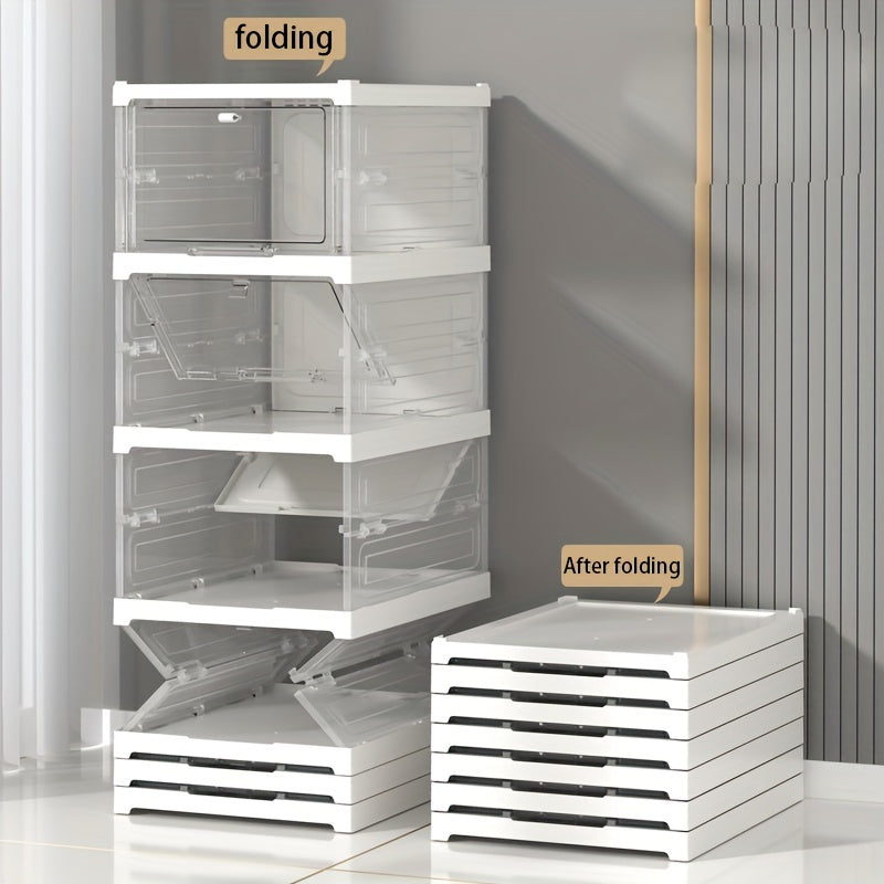 6pcs Foldable Shoe Storage Box Portable Stackable Shelf for Closet Bed