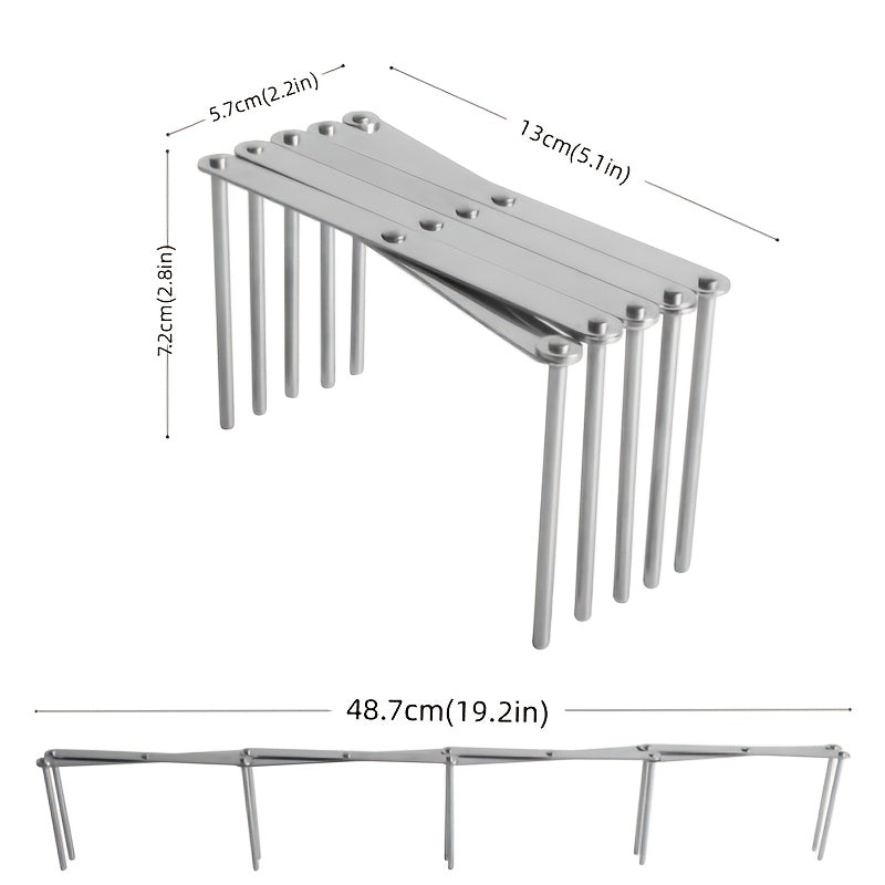 Adjustable Kitchen Pot & Pan Organizer Rack Stainless Steel Storage