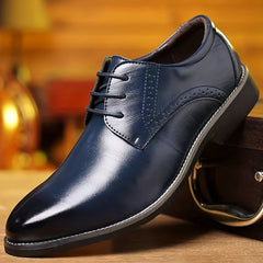Men's Round Toe Lace Up Dress Shoes Non Slip Formal Shoes