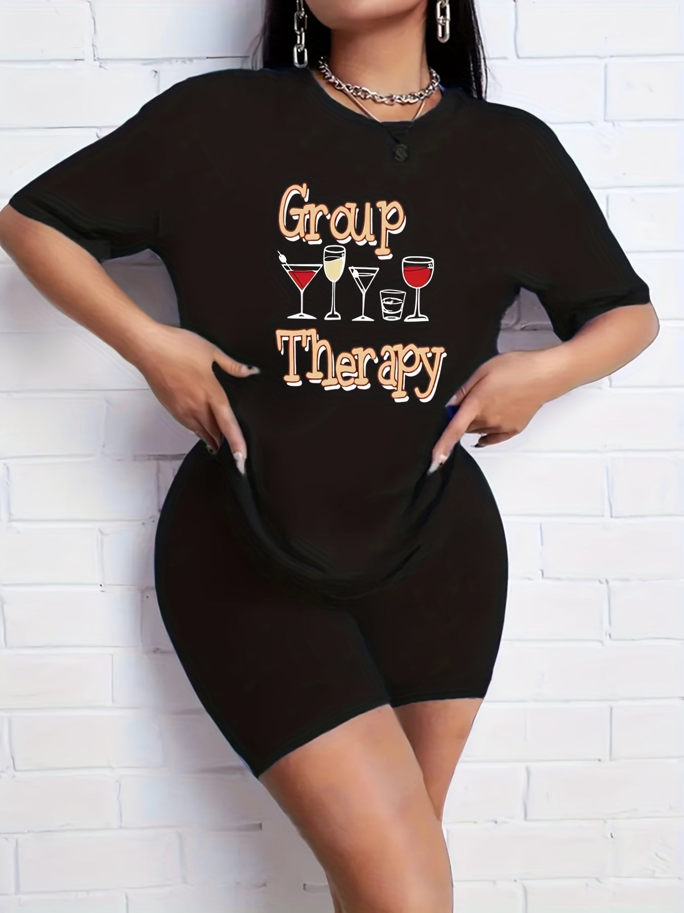2pcs Summer Sports Sets T-shirt & Shorts Women's Activewear