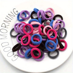 50pcs Colorful Hair Tie Ponytail Holders Scrunchies Hair Accessories For Girls