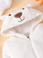 Newborn Fleece Snowsuit Winter Onesie Hooded Romper