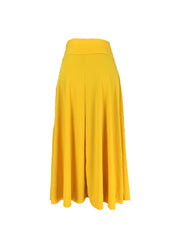 Solid Tie Waist Casual Ruched A Line Maxi Skirt Women's Clothing