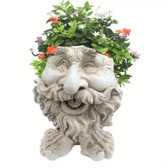 Resin Planter Statue Vase Outdoor Garden Ornaments Patio Lawn Yard Decor