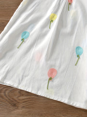 Toddler Girls Colorful Balloon Embroidery Blouse Shirt