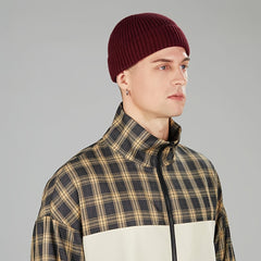 Men's Warm Stretchable Fiber Beanie Hat
