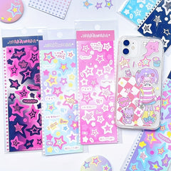 Ins Style Stickers with Shining Stars - 1 Sheet