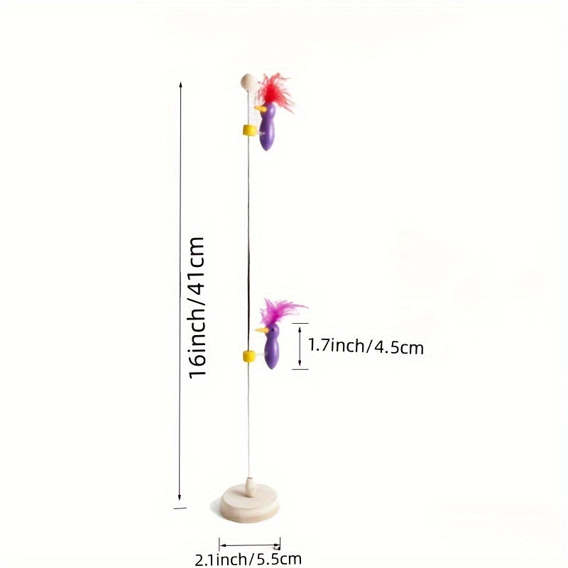 Nodding Woodpecker Creative Toy Climbing Tree DIY Graffiti Wooden Toy