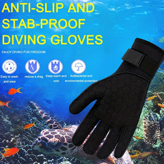 Neoprene Diving Gloves Five Finger Warm Wetsuit Winter Gloves