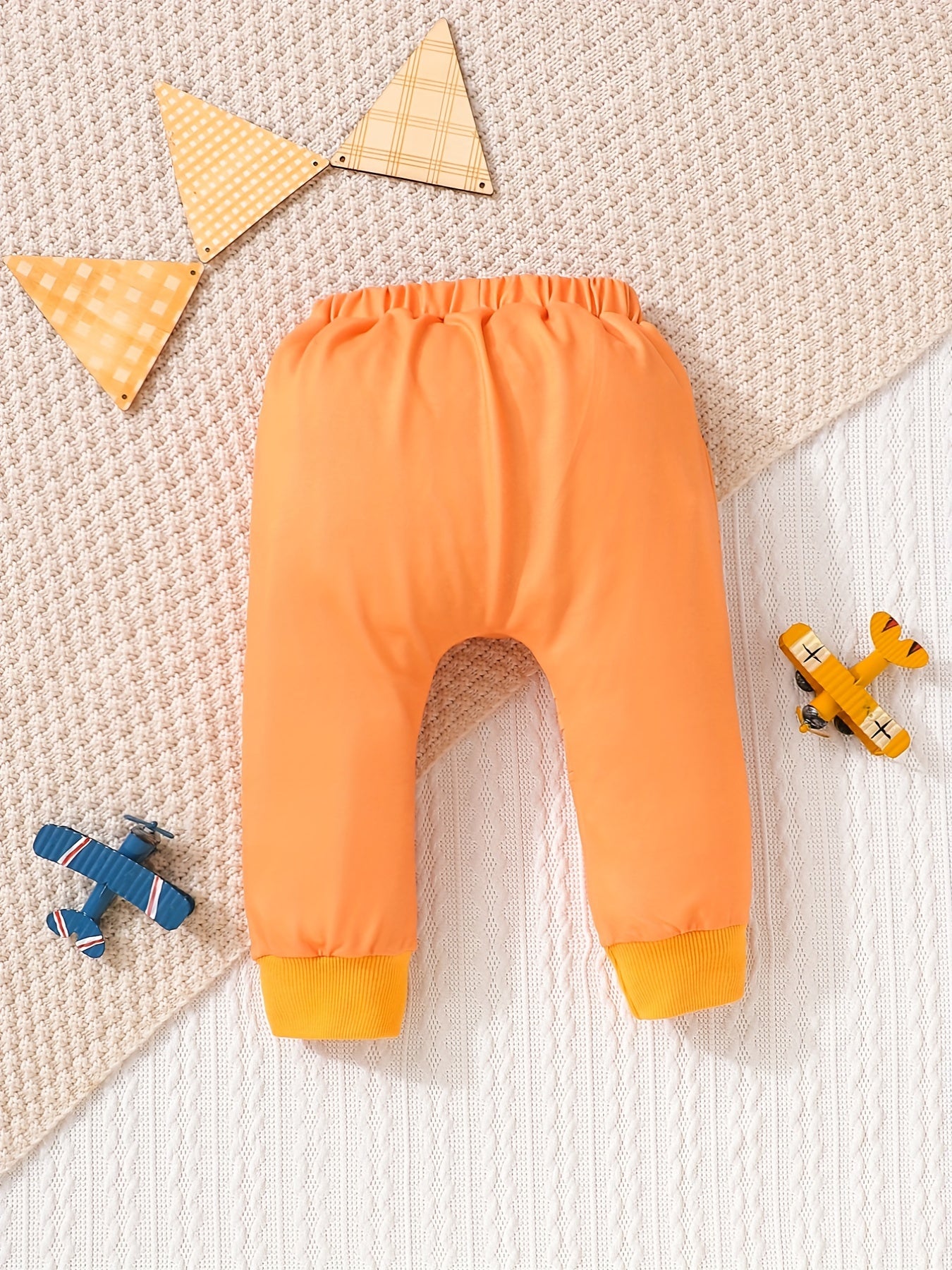 Baby Boy's Comfy Drawstring Pants Elastic Waist Trousers