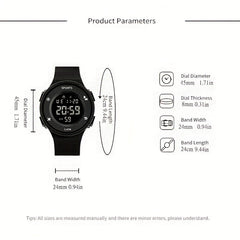 Sports Digital Electronic Watch Multifunction Boys Girls Men's Watch