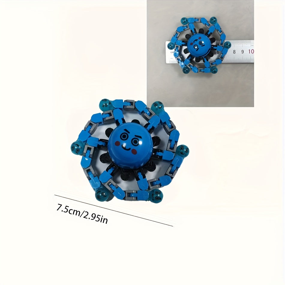 3pcs Glow in Dark Fidget Spinners Expressions Plastic Decompression T