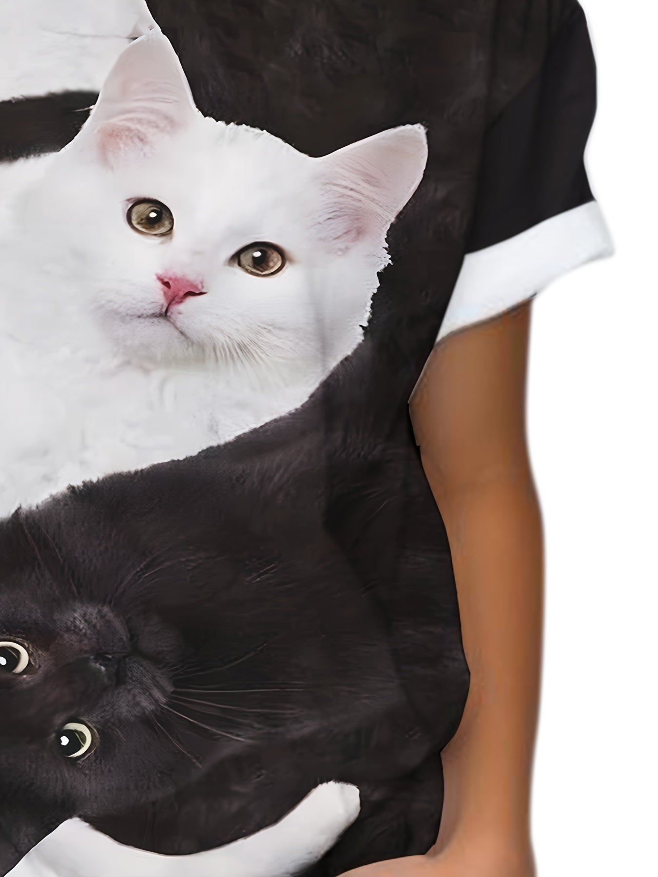 Creative & Kitties Graphic Short Sleeve T shirt For Kids Sports Summer
