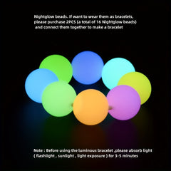 Glow in the Dark Beads Necklace Bracelet Kit for Kids and Adults