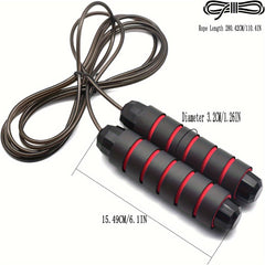 Adjustable Speed Jump Rope with Foam Handle for Fitness Workout