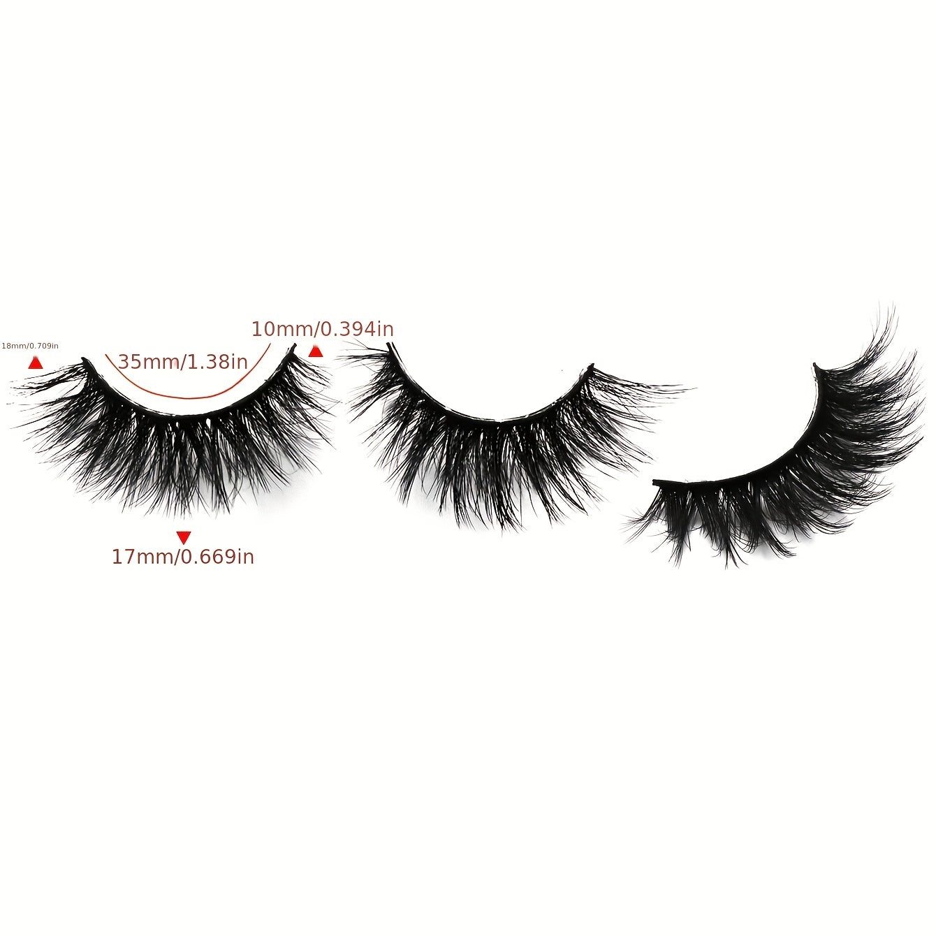 7 Pairs 17mm Full Strip Thick Curling Fluffy False Eyelashes