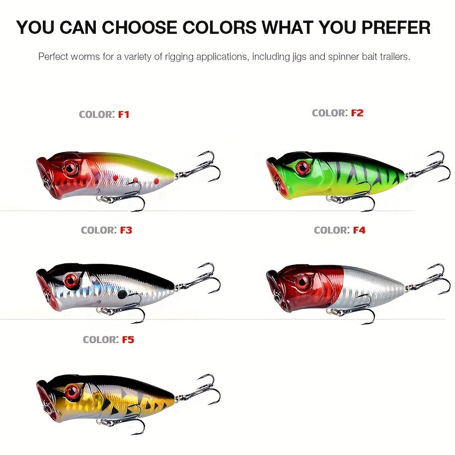 1pc Topwater Popper Bass Crankbait 6 12g Fishing Lure Wobblers Tackle