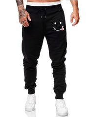 Men's Silly Face Sherpa Fleece Drawstring Sweatpants