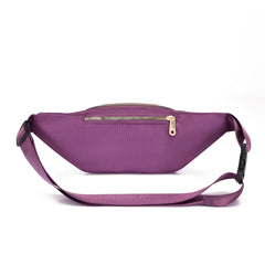 Flower Embroidery Nylon Fanny Pack Women's Zipper Crossbody Chest Bag
