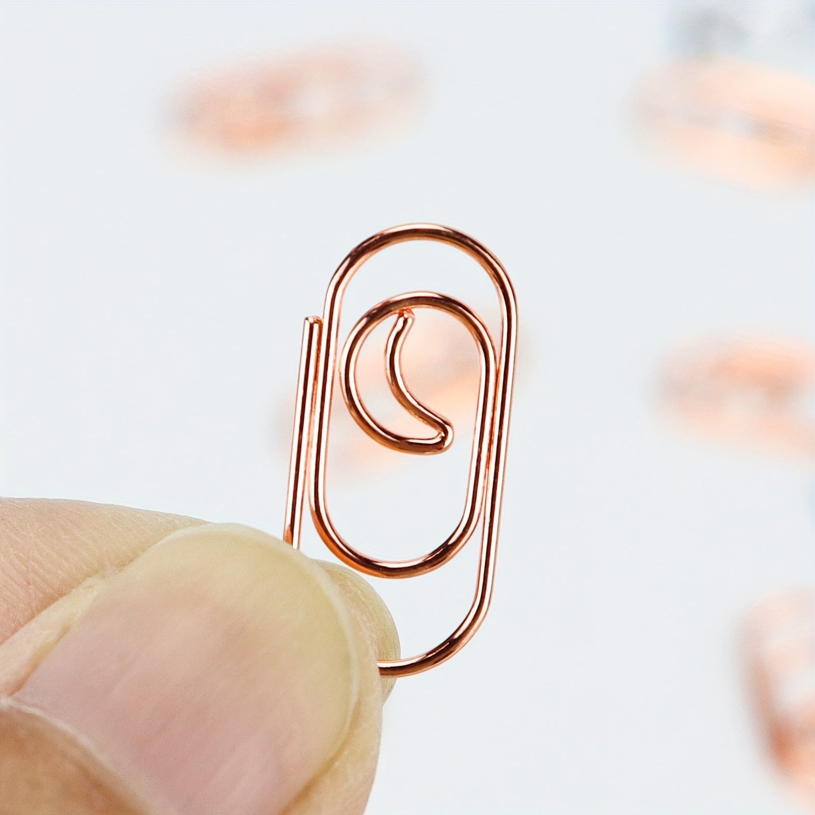 20pcs Moon Metal Paper Clips for Offices and Schools