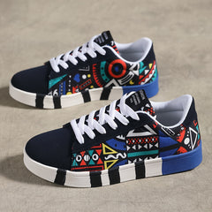 Graphic Pattern Lightweight Breathable Skate Shoes