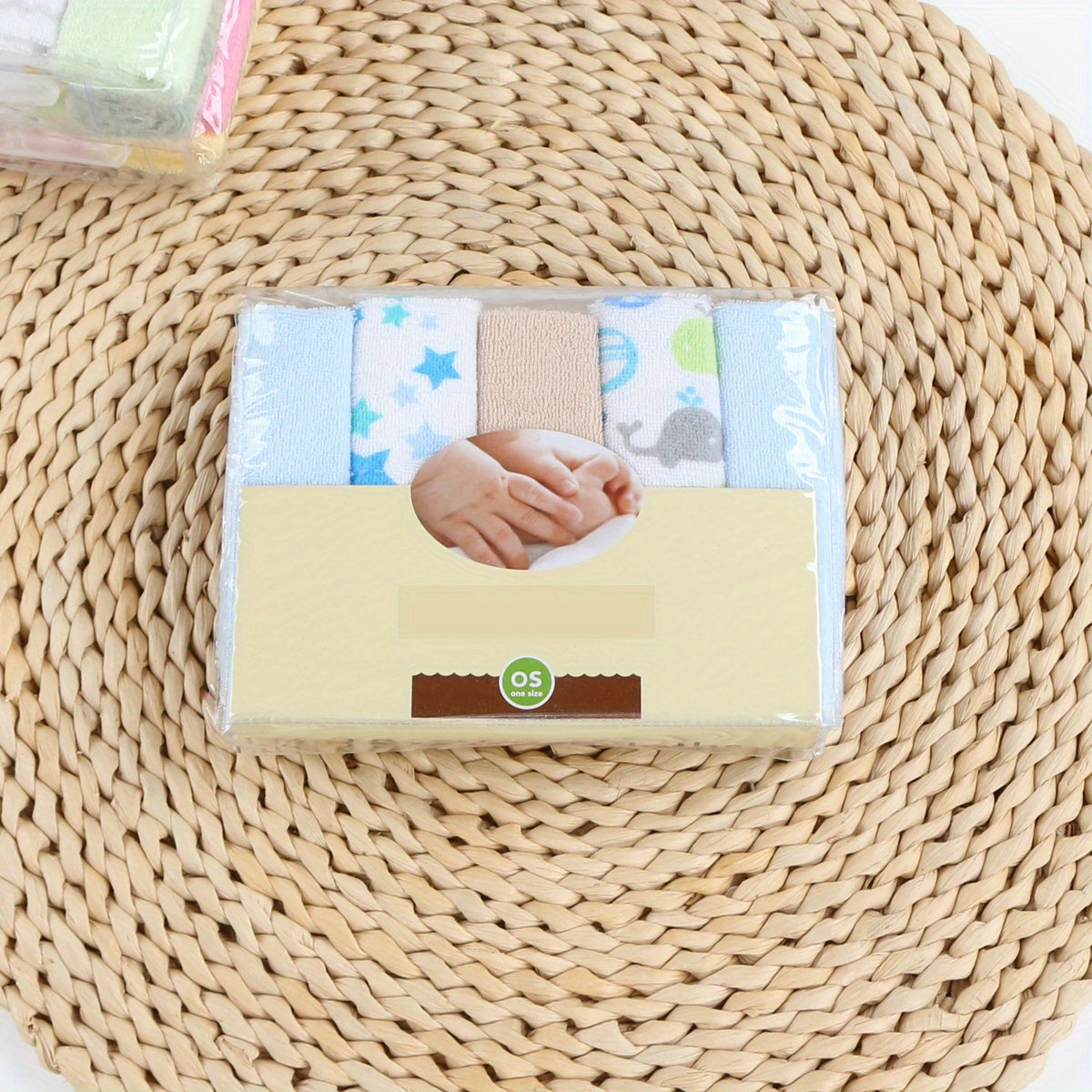 10pc Baby Face Towels Saliva Washcloths Multicolor Mix