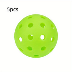 5pcs Plastic Pickleballs With 26 Hole Outdoor Training Equipment