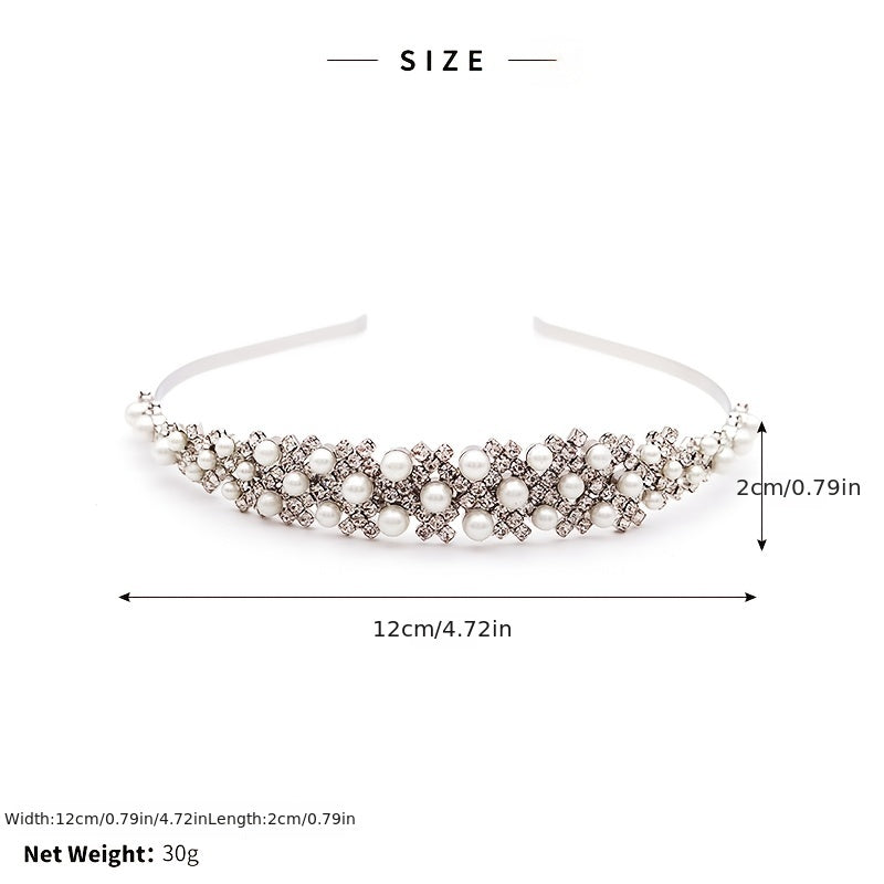 Faux Pearl Rhinestone Hairband Headband Party Favor Decorations