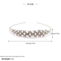 Faux Pearl Rhinestone Hairband Headband Party Favor Decorations