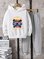 Boys Kids Hooded Sweatshirt & Sweatpants Set