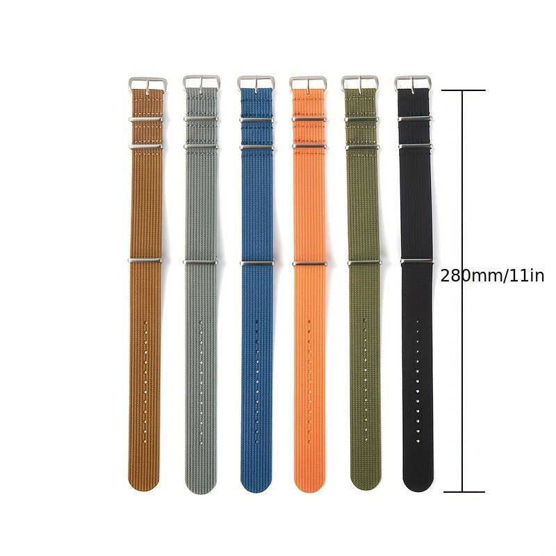 Nylon Watch Strap 18mm 20mm 22mm Stainless Steel Buckle