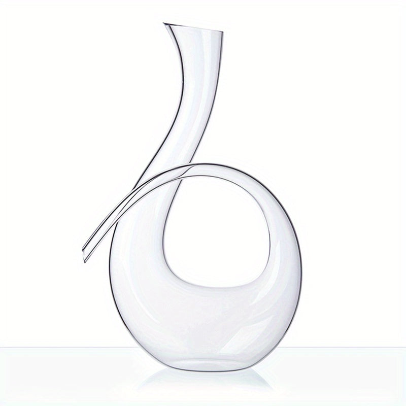 Crystal Red Wine Decanter 46 Oz Lead Glass Carafe for Home Bar