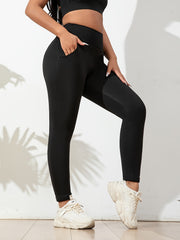 Plush Lined Slimming Yoga Leggings - Slim Fit, Warm, Pockets