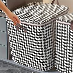 Quilts Storage Box with Lids & Handles - Storage Basket for Clothes Blankets