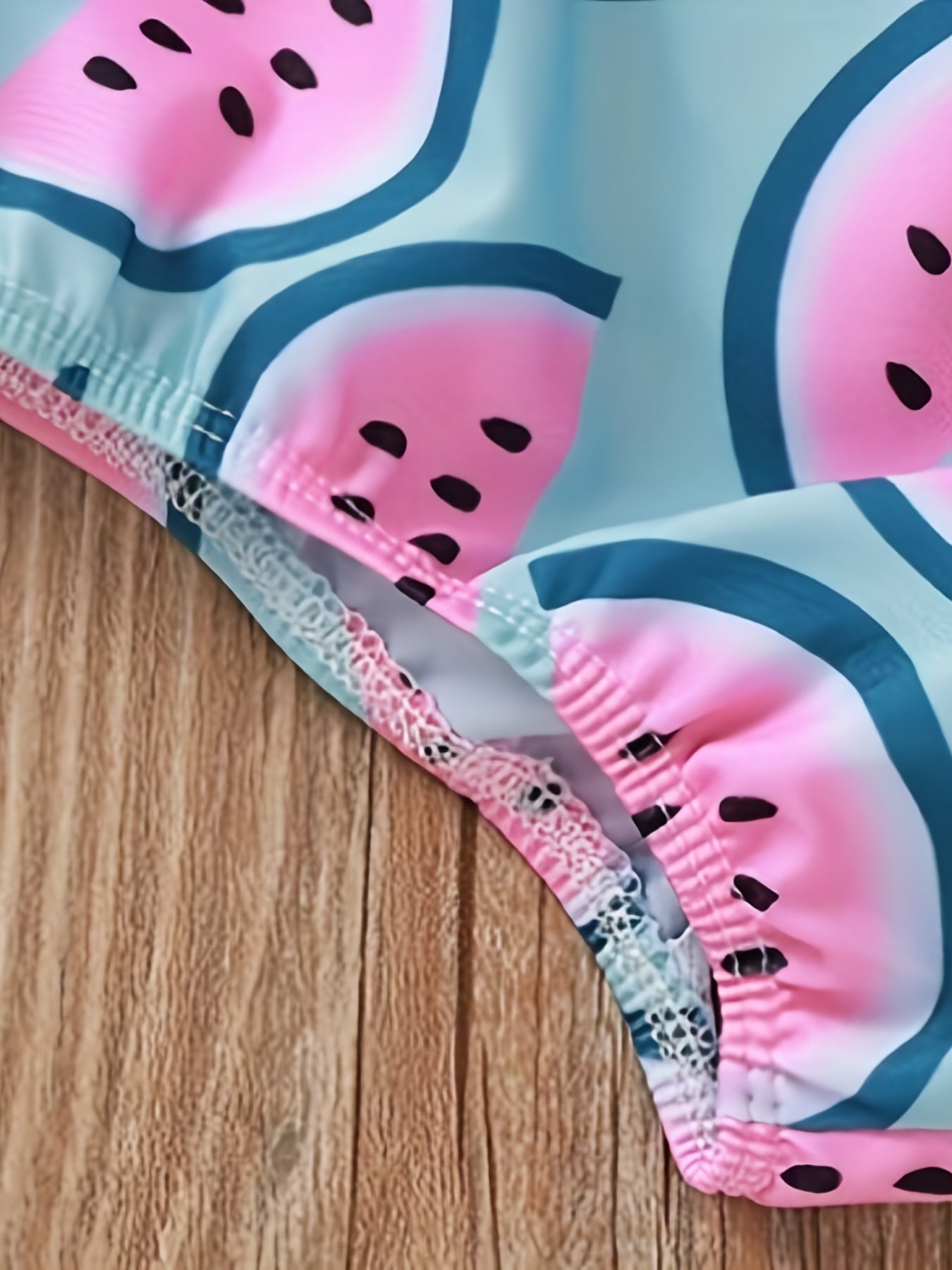 Watermelon Print Swinsuit Kid's Crop Top & Shorts