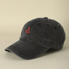 Letter Embroidery Peaked Cap Casual Soft Top Hat Cycling Fishing
