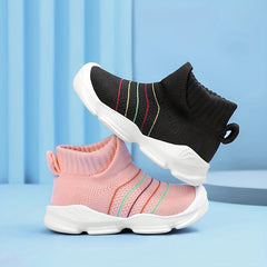 Kids Slip On Sock Shoes Woven Knit Sneakers