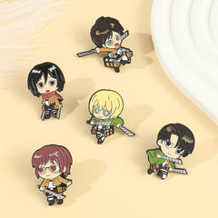Anime Character Pin Set for Boys - Decorative Metal Badges