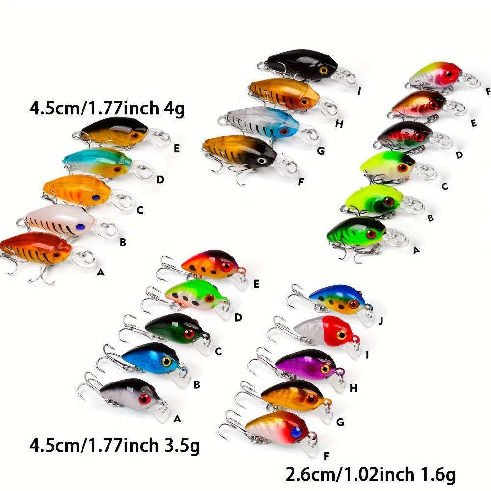 20 25 28pcs Popper Fishing Lure Minnow Sinking Bionic Plastic Fishing Bait