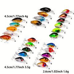 20 25 28pcs Popper Fishing Lure Minnow Sinking Bionic Plastic Fishing Bait