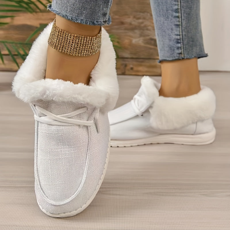Women's Faux Fur Snow Boots Soft Warm Non-slip Shoes
