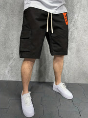 Men's V & 22 Graphic Casual Sports Shorts