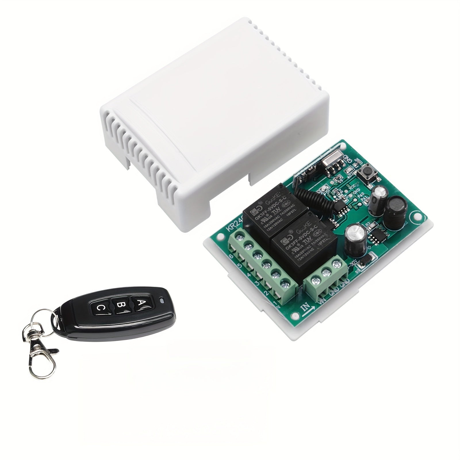 Universal Remote 12-24V 2CH Relay Receiver 433Mhz Control Switch