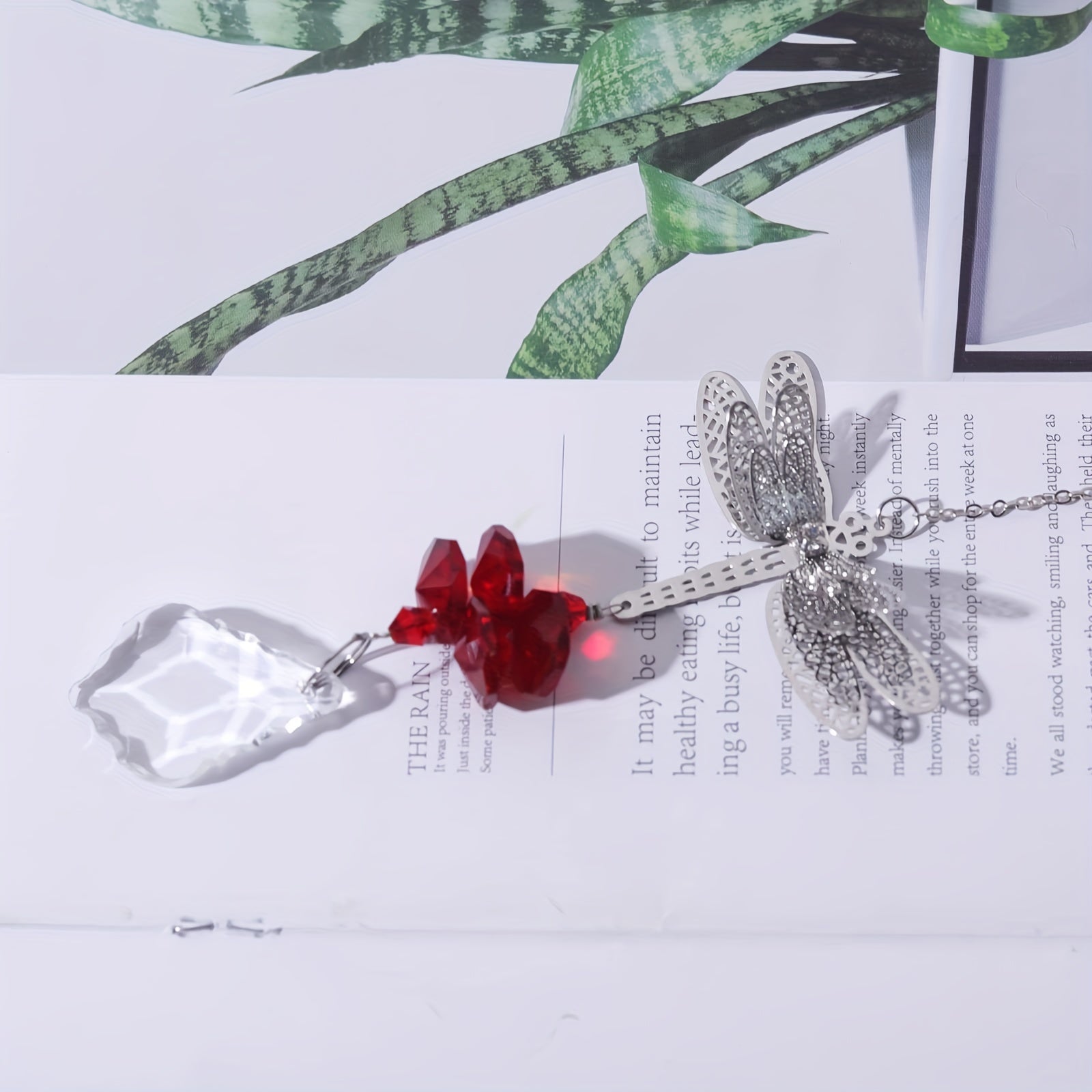 Dragonfly Crystal Pendant Colorful Hanging Ornament