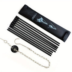 Adjustable Camping Tripod with Chain and Storage Bag for Outdoor Cooking